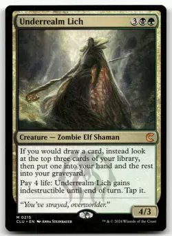 Underrealm Lich #215 (NM) Ravnica Clue CLU Magic MTG - Image 1