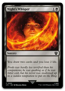 Night's Whisper #205 (NM) Lord of the Rings LTC Magic MTG - Image 1