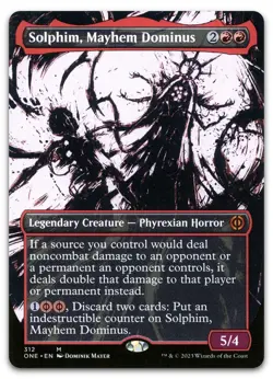 Solphim, Mayhem Dominus (Showcase) #312 NM Phyrexia All Will Be One Magic MTG - Image 1