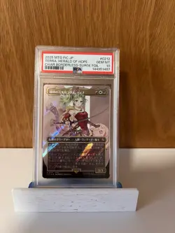 Magic MTG X FF Terra Herald of Hope CHAR Borderless Surge Foil PSA 10 Japanese - Image 1