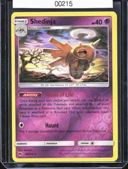 Pokemon TCG Shedinja 95/214 RH Rare Lost Thunder B-0003 - Image 1