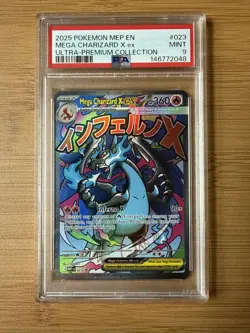 Mega Charizard X Ex 🔥 2025 Pokemon MEP Black Star Promo UPC 023 🔥 PSA 9 Mint - Image 1