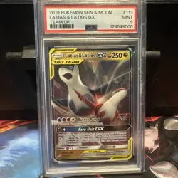 Latias & Latios GX 113/181 Sun & Moon Team Up Holo Pokemon PSA 9 - Image 1