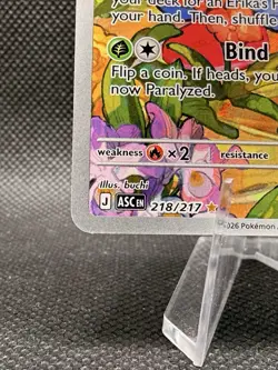 Erika's Tangela 218/217 Illustration Rare ME: Ascended Heroes Pokemon Holo NM/M - Image 4