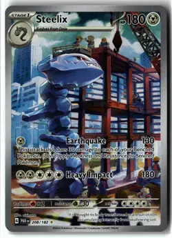 Steelix ⭐ 208/182 Holo Illustration Rare Paradox Rift 2023 Pokemon NM - Image 1