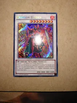YUGIOH Crimson Blader Secret Rare 1st Edition LC5D-EN074 - Image 1