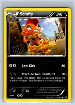 Pokemon Scrafty XY Furious Fists 67/111 NM - Image 1