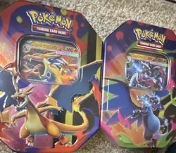 Pokemon TCG Sealed Character Tin Lot 2-Pack Charizard YX 2 lot - Image 1