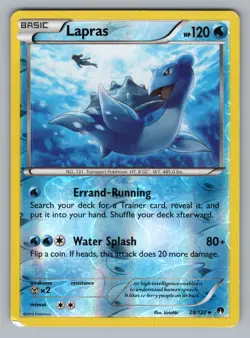 LAPRAS 28/122 UC BREAKPOINT POKEMON REVERSE HOLO LP BKP 2016 - Image 1