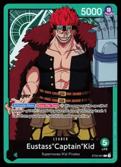 Eustass Captain Kid - ST02-001 - LP - Super Pre-release - Promo - One Piece - OP - Image 1