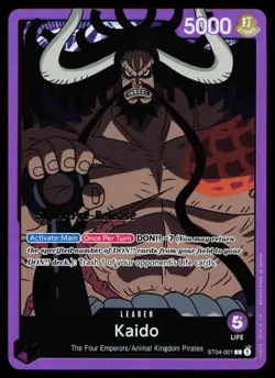Kaido - ST04-001 - LP - Super Pre-release - Promo - One Piece - OP2-4 - Image 1