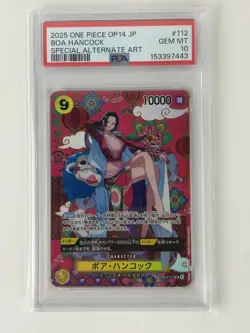 2025 ONE PIECE JAPANESE OP14-THE AZURE SEA'S SEVEN #112 BOA HANCOCK PSA 10 - Image 1