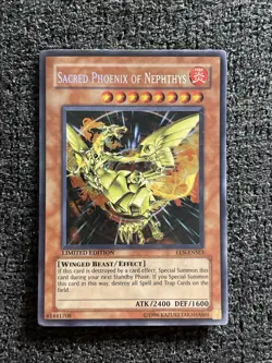 Yugioh Sacred Phoenix of Nephthys EEN-ENSE3 Limited Edition Secret Rare - VLP-NM - Image 1