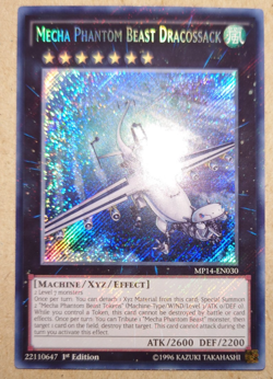 Yugioh Mecha Phantom Beast Dracossack MP14-EN030 Secret Rare 1st - Image 1