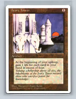 MTG Ivory Tower Fourth Edition Magic The Gathering Card 1995 Excellent - Image 1
