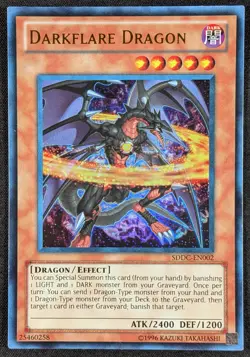 Darkflare Dragon 1996 Ultra Rare Holo Yugioh Card SDDC-EN002 (NM) - Image 1