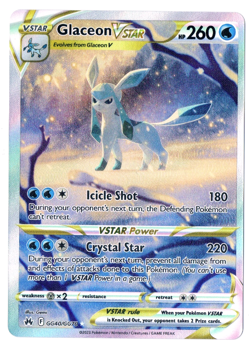 2023 Pokemon Crown Zenith Galarian Gallery Glaceon VSTAR GG40/GG70 Ultra Rare - Image 1