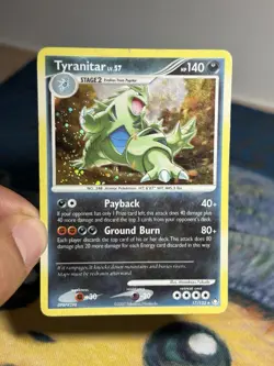 Tyranitar 17/123 Diamond And Pearl DP Mysterious Treasures Holo Rare Pokemon MP - Image 3