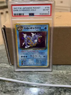 1997 Pokemon Japanese Rocket Dark Gyarados Holo #130 PSA 6 EX - Image 1