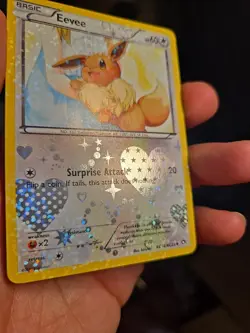 LP Pokemon card TCG Eevee RC14/RC25 Legendary Treasures Holo Radiant Collection - Image 3