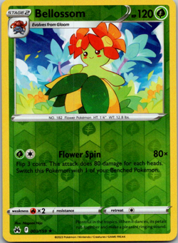 2023 Pokemon Crown Zenith Bellossom 003/159 Reverse Holo - Image 1