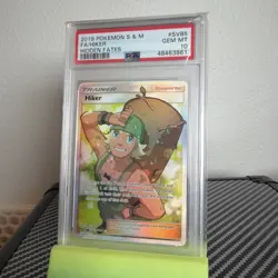 2019 POKEMON SUN & MOON HIDDEN FATES #SV85 FULL ART/HIKER PSA 10 GEM MINT - Image 1