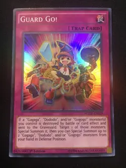Yu-gi-oh! Guard Go! WSUP-EN029 Super 1st Edition NM +Mystery Card comes with it! - Image 1