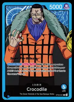 Crocodile - ST03-001 - LP - Super Pre-release - Promo - One Piece - OP2-3 - Image 1