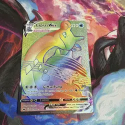 Lapras VMAX 203/202 Full Art Secret Rare Sword & Shield Base Set Pokemon Card - Image 2