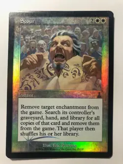 1x Foil Scour Urza's Destiny LP-EX Magic Card, FREE SHIPPING - Image 1