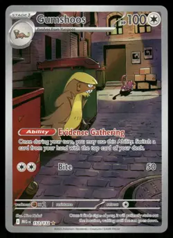 Pokemon Cards Gumshoos 153/132 Mega Evolution Illustration Rare NM - Image 1