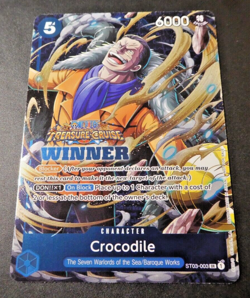 One Piece Card English Holo Foil Carte Crocodile ST03-003 Winner En NM - Image 1