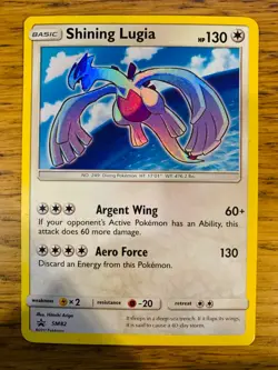 LP! Shining Lugia SM82 Shining Legends Holo Promo Ultra Rare Pokemon Card! - Image 1