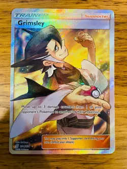NEAR MINT! Grimsley (234/236) Unified Minds Full Art Trainer Pokemon Card! - Image 1