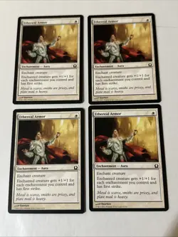Ethereal Armor X4 Return To Ravnica Ex/NM Condition See Pics Front Back - Image 1
