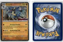 Lucario (Scarlet & Violet Stamp) 114/198 Promo Cosmos Holo Pokemon NM - Image 3