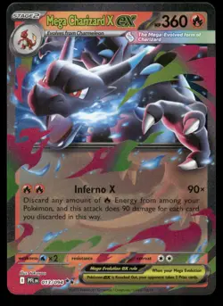 Pokemon Cards Mega Charizard X ex 013/094 Phantasmal Flames Double Rare NM *3 - Image 1