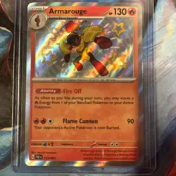 Armarouge Pokemon Paldean Fates 115/091 Shiny Holo Rare NM - Image 1