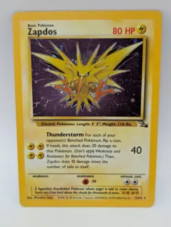 ZAPDOS 15/62 HOLO RARE FOSSIL POKEMON UNLIMITED HOLO - Image 1