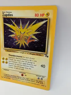 ZAPDOS 15/62 HOLO RARE FOSSIL POKEMON UNLIMITED HOLO - Image 3