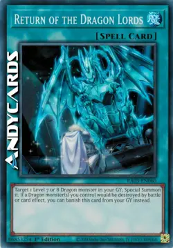 RETURN OF THE DRAGON LORDS • Super R • RA03 EN060 • 1Ed • Yugioh! • ANDYCARDS - Image 1