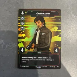 Star Wars Unlimited Cassian Andor LAW 840 Prestige Foil RARE Card - Lawless Time - Image 1