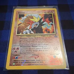 Pokemon Entei Promo Holo Card #34 Basic Fire 2001 English Vintage - Image 1