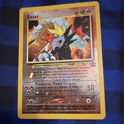 Pokemon Entei Promo Holo Card #34 Basic Fire 2001 English Vintage - Image 3
