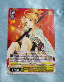 WeiB (Weiss) Schwarz Card Fujimi Fantasia Nation Unified by Force Nobuna RR EN. - Image 1