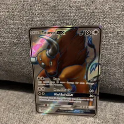 Tauros GX (Full Art) 144/149 SM Base Set Holo Pokemon TCG - Image 1