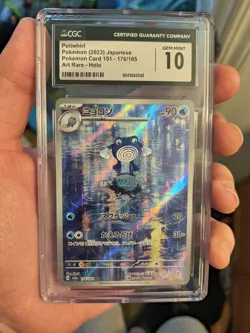 Poliwhirl 176/165 Sv2a 151 Art Rare Holo CGC 10 Japanese Pokemon Card - Image 1