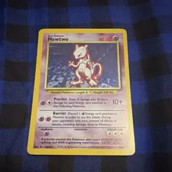 Mewtwo Holo Base Set 1999 Pokemon Card 10/102 Shadow unlimited - Image 1