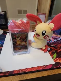 Pokemon TCG Chinese SC Nuzzle Cheeks Plush Gift Box – Opened Plusle - Image 1