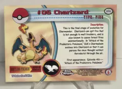 1999 Charizard #06 Pokemon Topps Chrome HOLO FOIL Card NM/M - Image 2